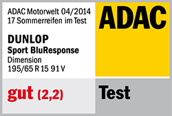 Sommerreifentest 2014 Dunlop Sport BluResponse