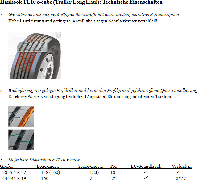 Hankook e-cube LKW Reifen