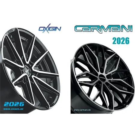OXIGIN- und CARMANI-Felgenkatalog 2026